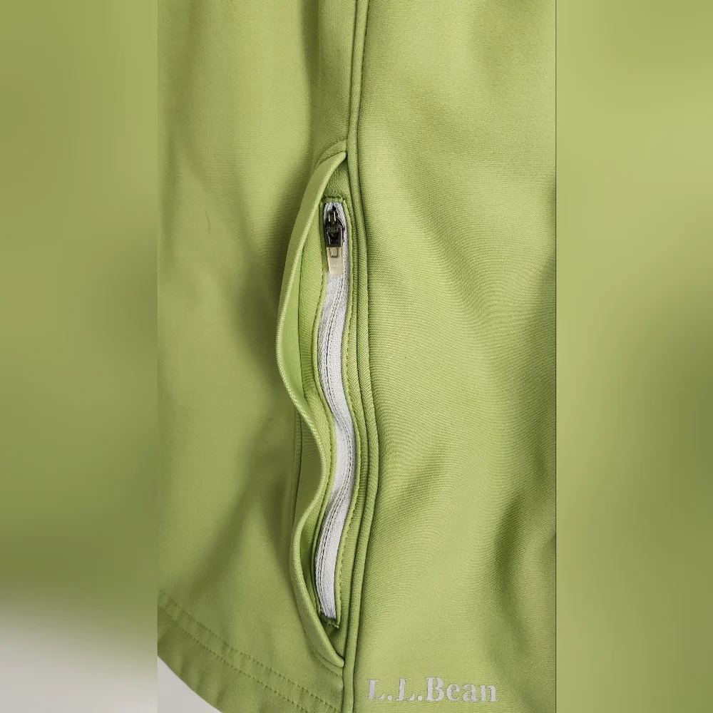 LL BEAN Windstopper Zip Front Lime Green Women's Jacket Size M Reg - Picture 4 of 10